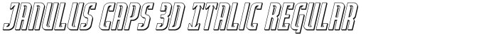 Janulus Caps 3D Italic Regular