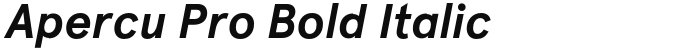 Apercu Pro Bold Italic