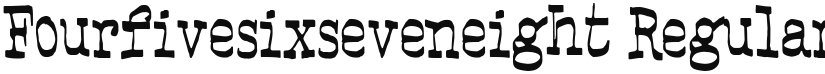 Fourfivesixseveneight font download