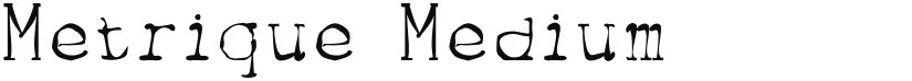 Metrique font download