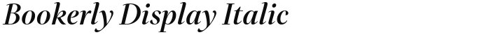 Bookerly Display Italic