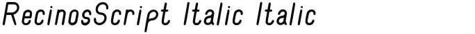 RecinosScript Italic Italic