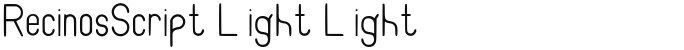 RecinosScript Light Light