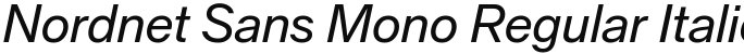 Nordnet Sans Mono Regular Italic