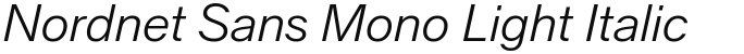 Nordnet Sans Mono Light Italic