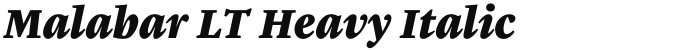 Malabar LT Heavy Italic