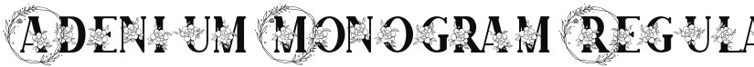 Adenium Monogram font download