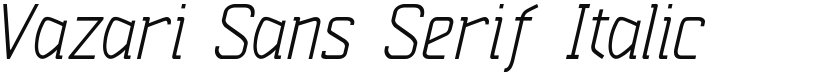 Vazari Sans Serif font download