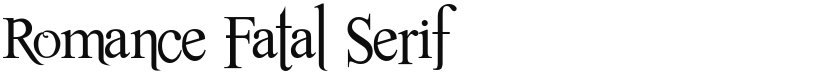 Romance Fatal Serif font download