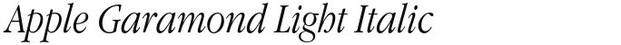 Apple Garamond Light Italic