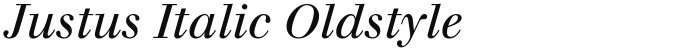 Justus Italic Oldstyle