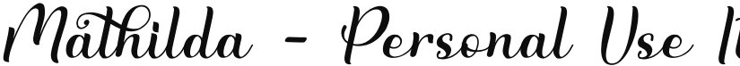 Mathilda - Personal Use font download