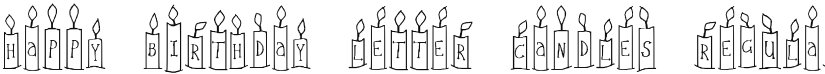 Happy Birthday Letter Candles font download