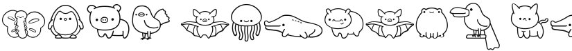 Cute Animals Dingbat font download