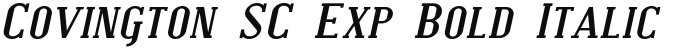 Covington SC Exp Bold Italic