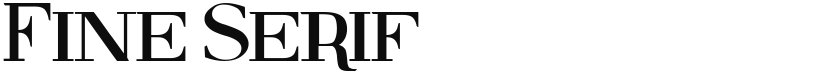 Fine Serif font download