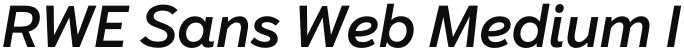 RWE Sans Web Medium Italic