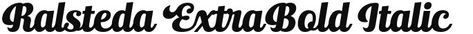 Ralsteda ExtraBold Italic