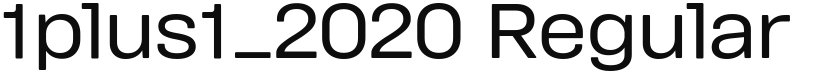 1plus1_2020 font download