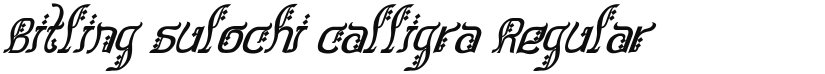 Bitling sulochi calligra font download