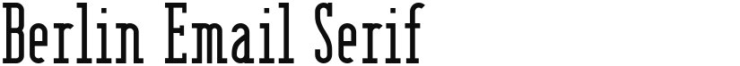 Berlin Email Serif font download