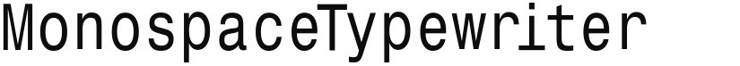 Monospace Typewriter font download