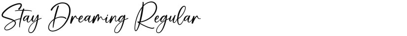 Stay Dreaming font download