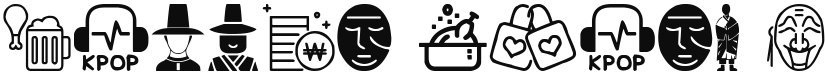 Korean Icons font download