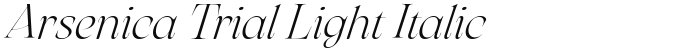 Arsenica Trial Light Italic