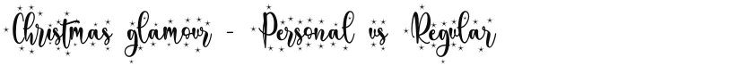 Christmas glamour - Personal us font download