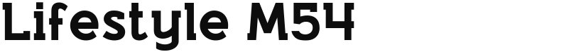 Lifestyle M54 font download