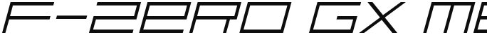 F-Zero GX Menu Font Thin Oblique