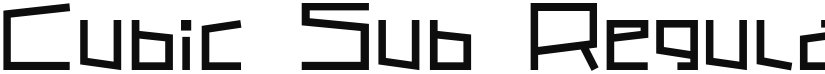 Cubic Sub font download