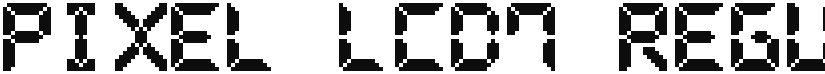 Pixel LCD7 font download