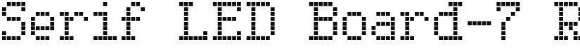 Serif LED Board-7 font download