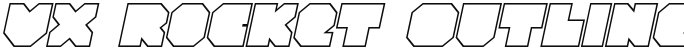 VX Rocket Outline Italic Italic