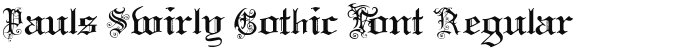 Pauls Swirly Gothic Font Regular