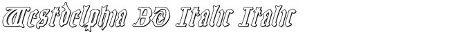Westdelphia 3D Italic Italic