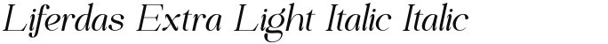 Liferdas Extra Light Italic Italic
