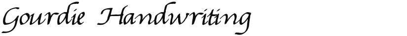 Gourdie Handwriting font download