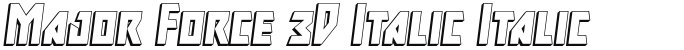 Major Force 3D Italic Italic