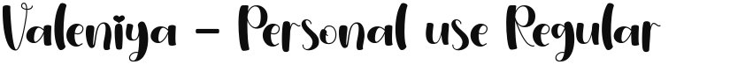 Valeniya - Personal use font download