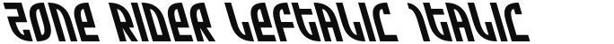 Zone Rider Leftalic Italic