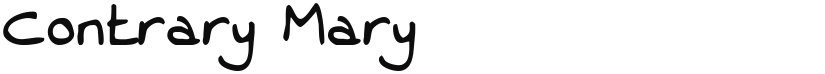 Contrary Mary font download