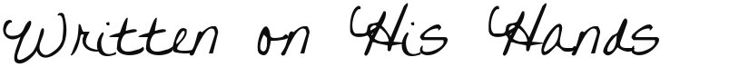 Written on His Hands font download