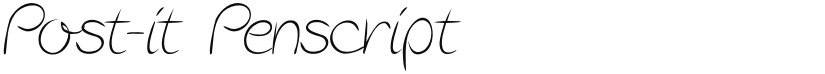 Post-it Penscript font download