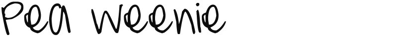 Pea Weenie font download