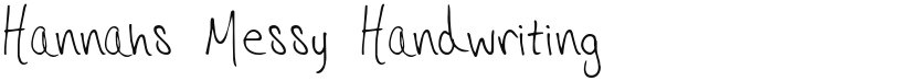 Hannahs Messy Handwriting font download