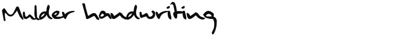 Mulder Handwriting font download