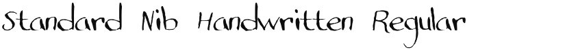 Standard Nib Handwritten font download